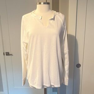 Doe & Rae Classic White Long Sleeve Top NWOT Sz 1x